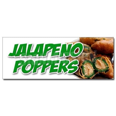 Signmission JALAPENO POPPERS DECAL sticker fresh hot stuffed deep fried spicy pepper, D-48 Jalapeno Poppers D-48 Jalapeno Poppers